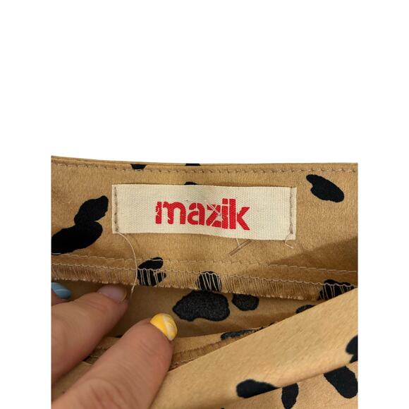 Matik On Stage Bias Cut Midi Skirt Leopard Business Casual Network Event S Retro - Picture 3 of 6